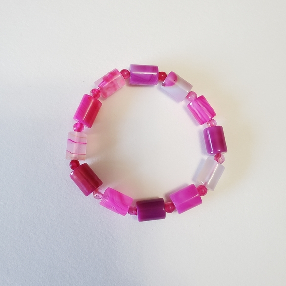 Genuine 12mm Natural Agate Streatchy Bracelet Tibetan Buddha Hand String - Picture 5 of 6